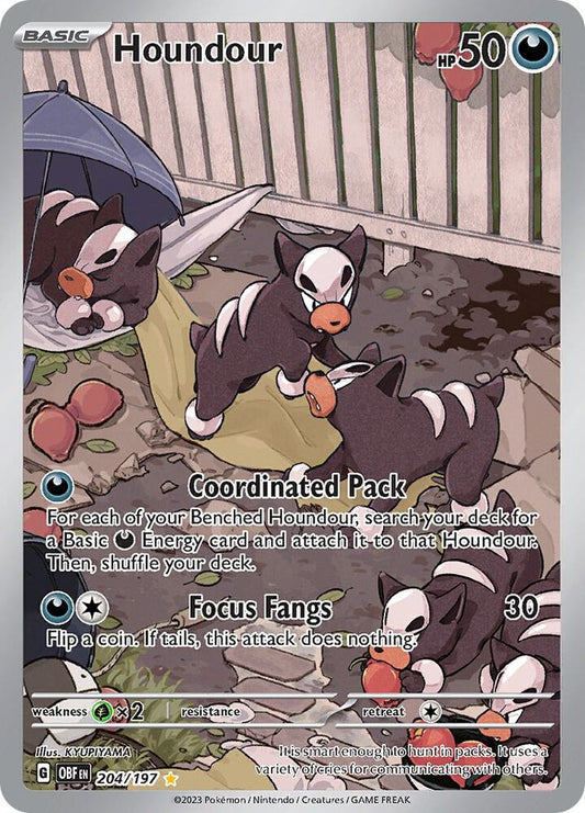 Houndour #204 SV03 Obsidian Flames