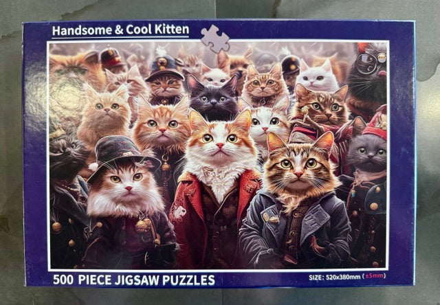 Handsome & Cool Kitten Puzzle 500-piece NEW
