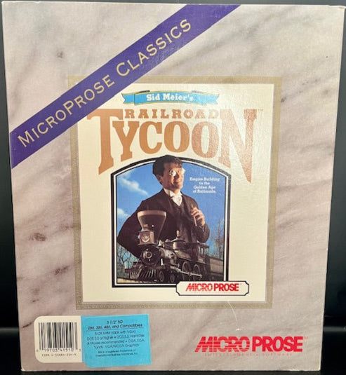 Sid Meier's Railroad Tycoon ATARI ST 3.5 Floppy MicroProse 1990 Boxed AS IS Sid Meier's Railroad Tycoon ATARI ST 3.5 Floppy MicroProse 1990 Boxed AS IS