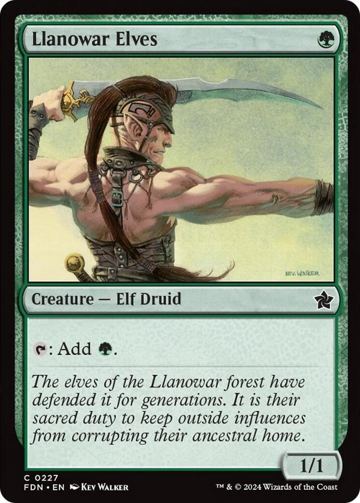 Llanowar Elves #227 FOIL Foundations
