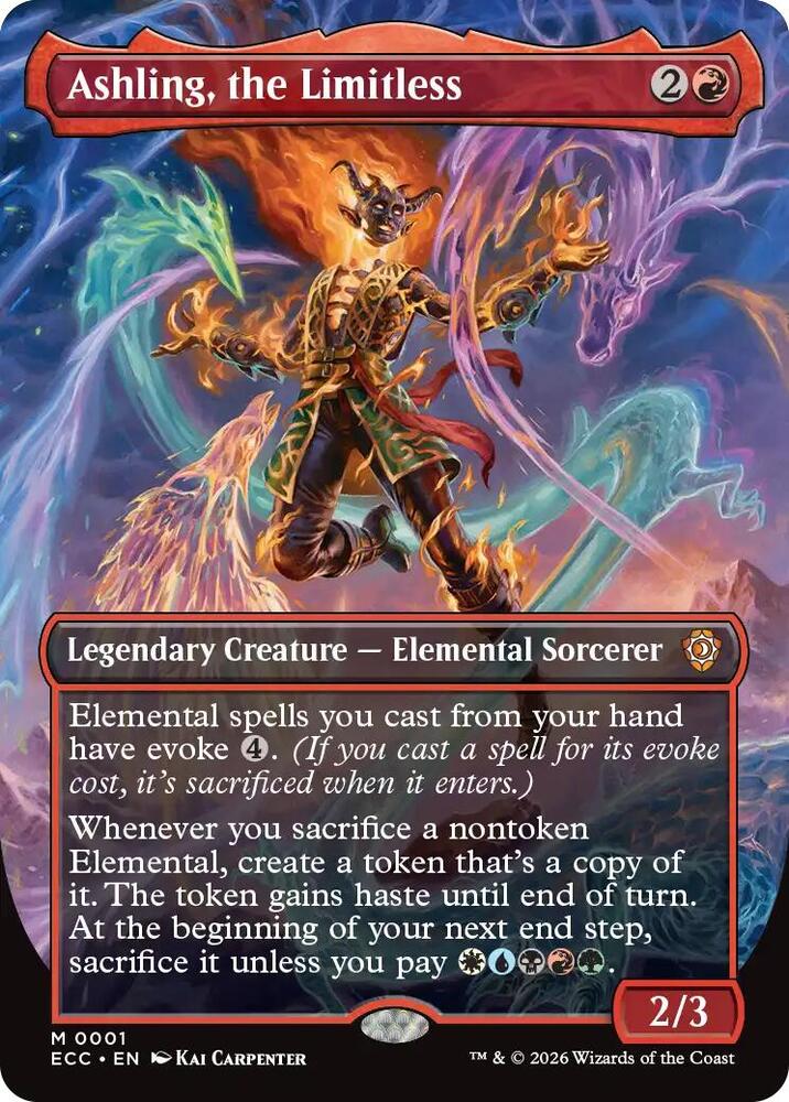 Ashling, the Limitless (Borderless) #1 Commander: Lorwyn Eclipsed