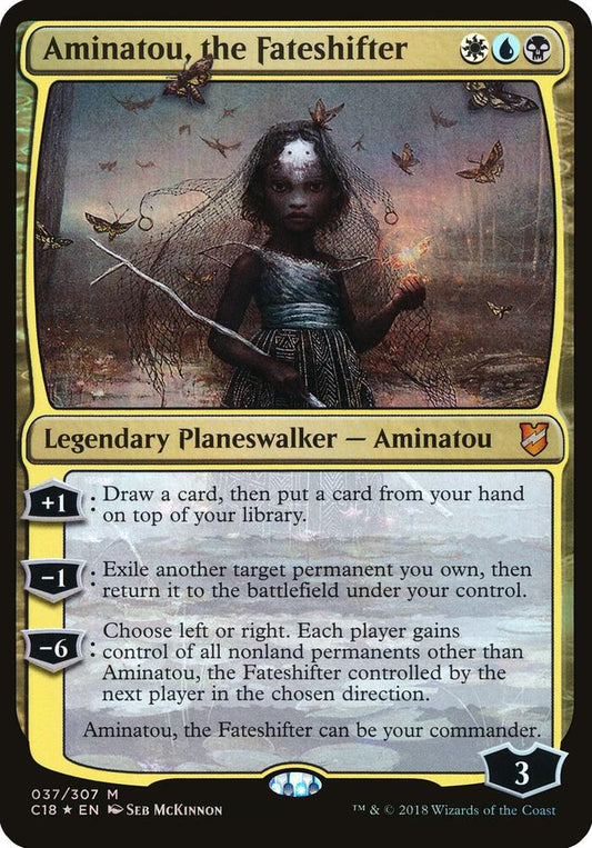 Aminatou, the Fateshifter #37 FOIL Commander 2018 OVERSIZE card