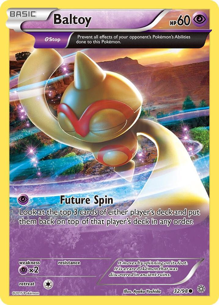 Baltoy #32 REVERSE HOLOFOIL XY - Ancient Origins
