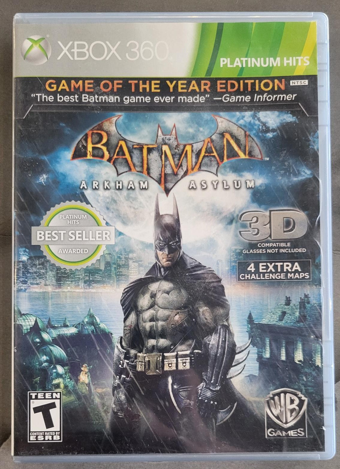 Xbox 360 Batman Arkham Asylum GOTY Platinum Hits (Complete)