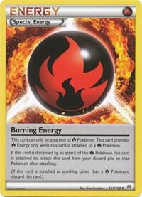 Burning Energy #151 REVERSE HOLOFOIL XY - BREAKthrough