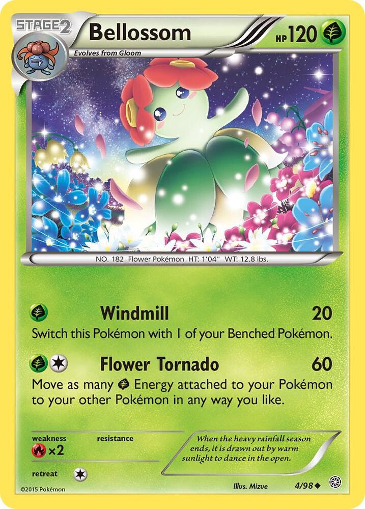 Bellossom #4 REVERSE HOLOFOIL XY - Ancient Origins