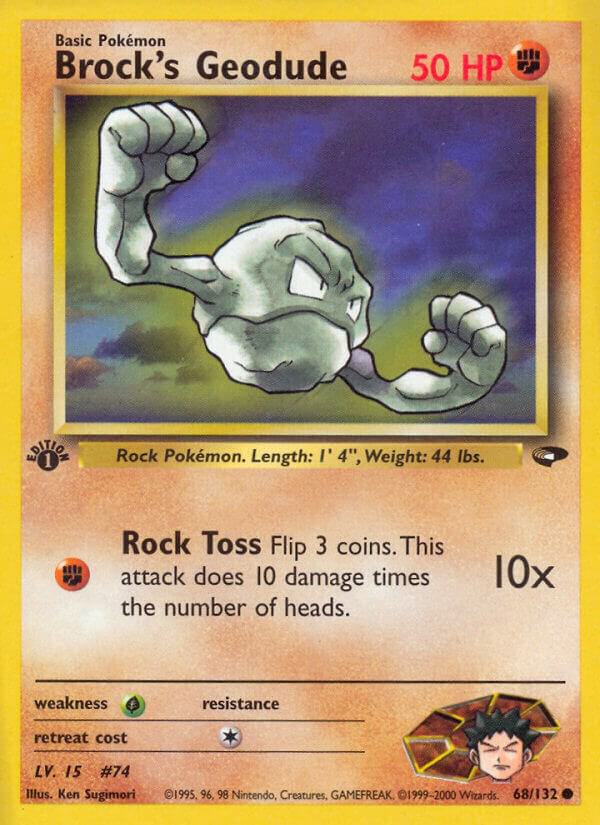 Brock's Geodude (1st Edition) #68 Gym Challenge