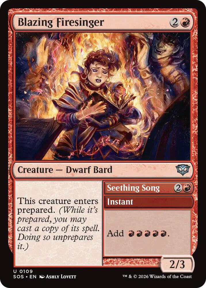 Blazing Firesinger #109 FOIL Secrets of Strixhaven