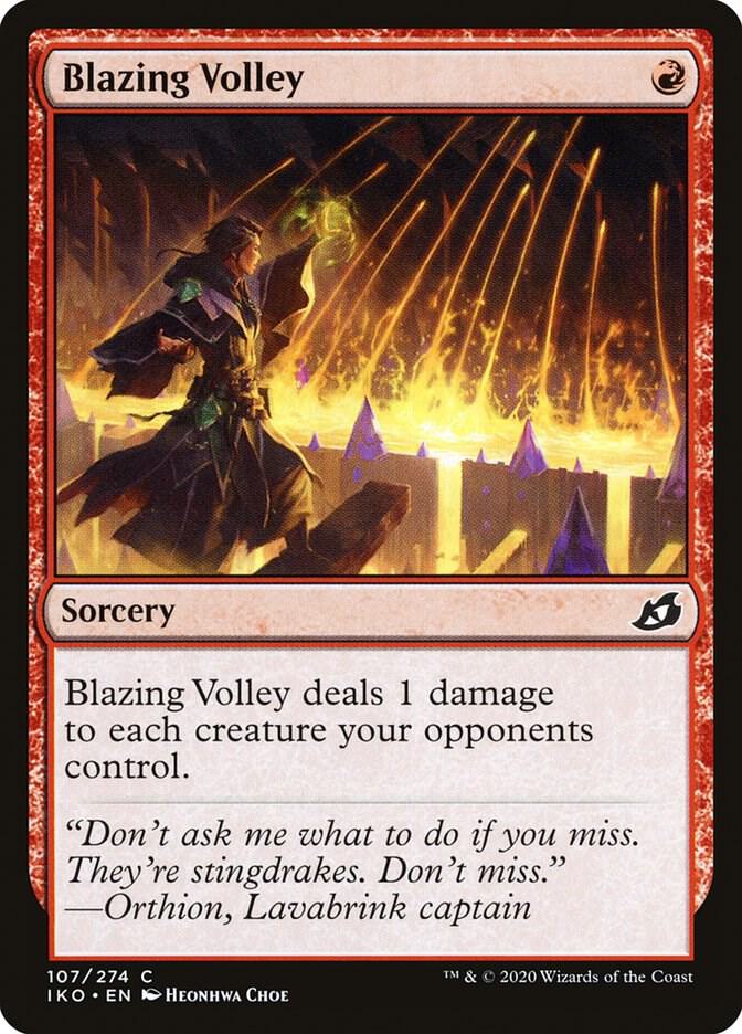 Blazing Volley #107 FOIL Ikoria: Lair of Behemoths