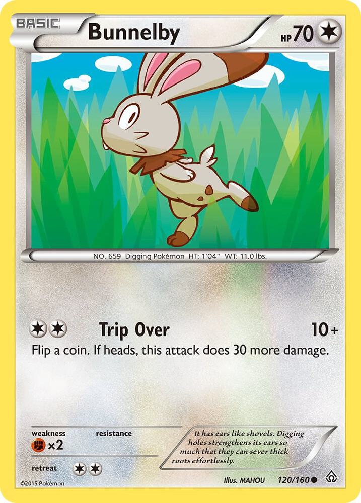Bunnelby #120 REVERSE HOLOFOIL XY - Primal Clash
