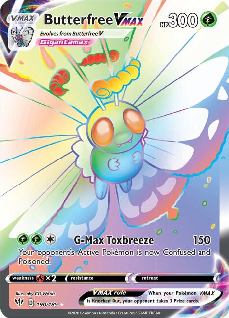 Butterfree VMAX (Secret) #190 SWSH03: Darkness Ablaze
