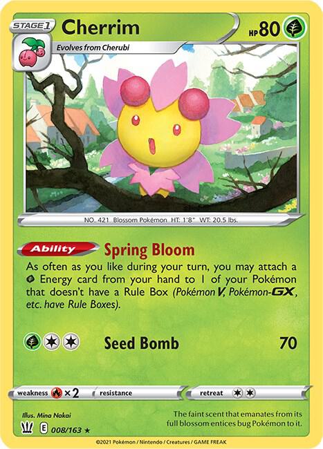 Cherrim #8 REVERSE HOLOFOIL SWSH05: Battle Styles