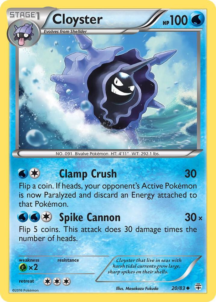 Cloyster #20 REVERSE HOLOFOIL Generations