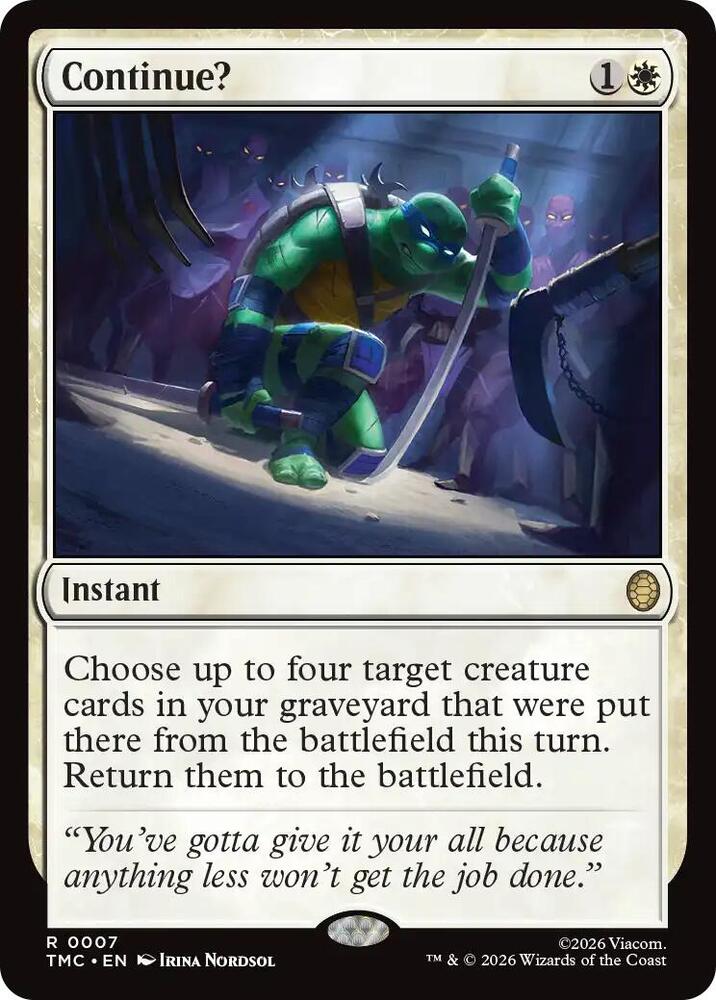 Continue? #7 Commander: Teenage Mutant Ninja Turtles