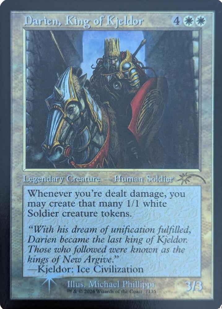 Darien, King of Kjeldor (Retro Frame) #7135 Secret Lair Drop Series