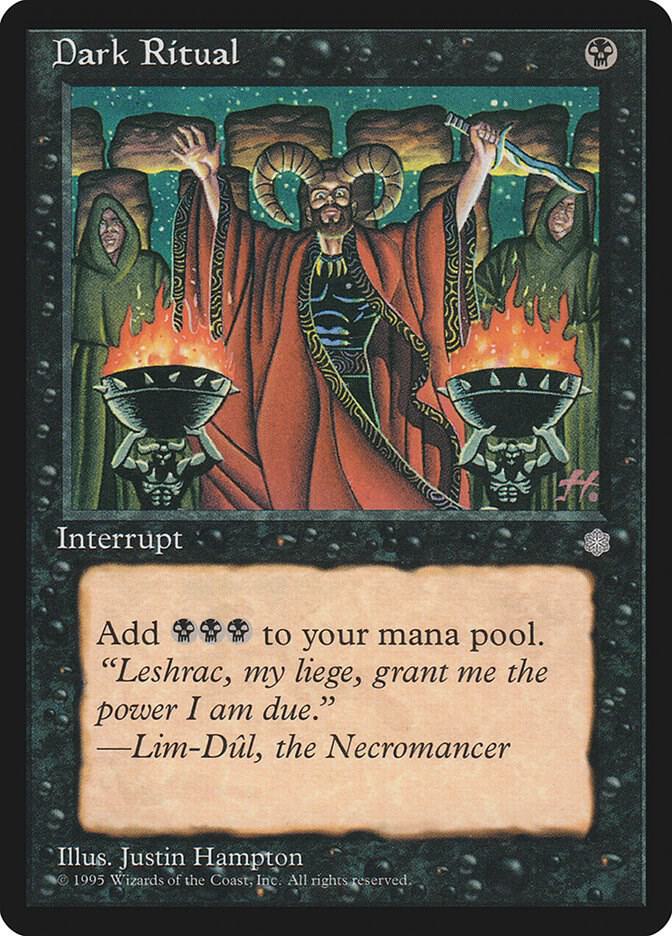 mtg ritual cards Dark Ritual is the only card to have been printed with 3 different card types over the course of its history : r/magicTCG