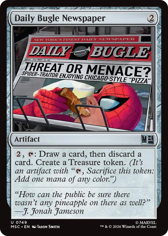 Daily Bugle Newspaper #749 FOIL Commander: Marvel Super Heroes