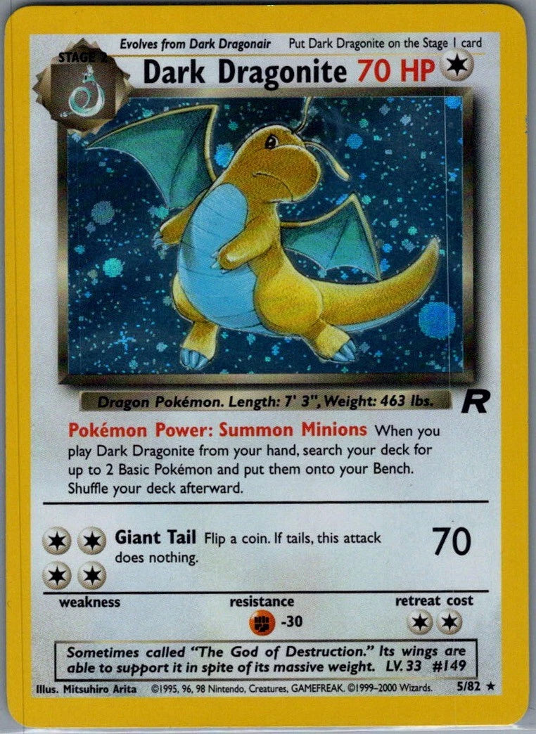 Dark Dragonite (Unlimited) #5 HOLOFOIL Team Rocket
