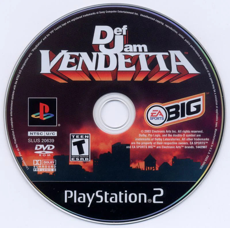 PS2 Def Jam: Vendetta (Disc Only)