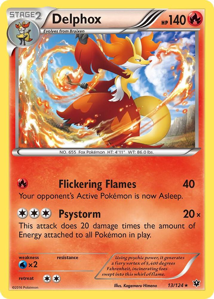 Delphox #13 HOLOFOIL XY - Fates Collide