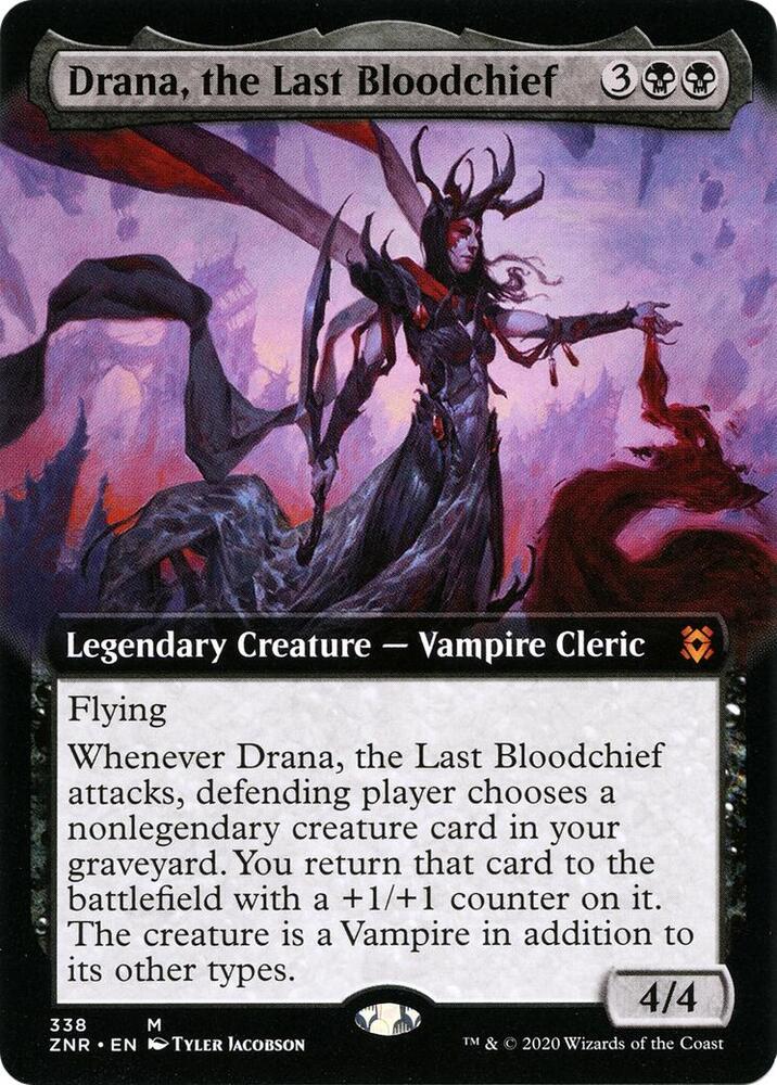 Drana, the Last Bloodchief #338 (Extended Art) FOIL Zendikar Rising