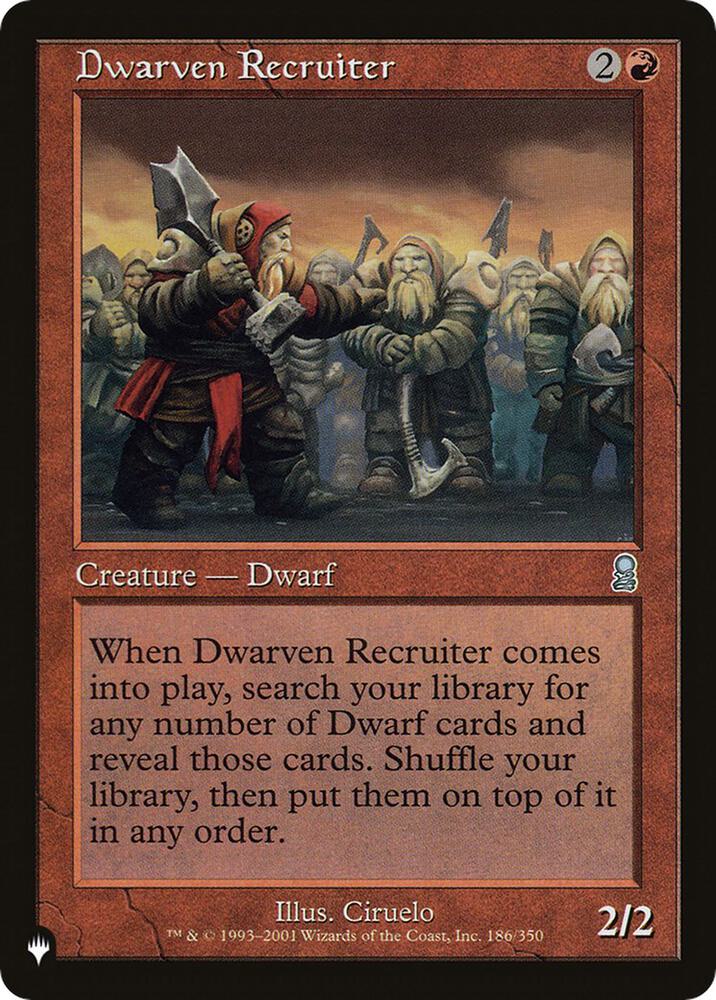 Dwarven Recruiter #186 The List Reprints