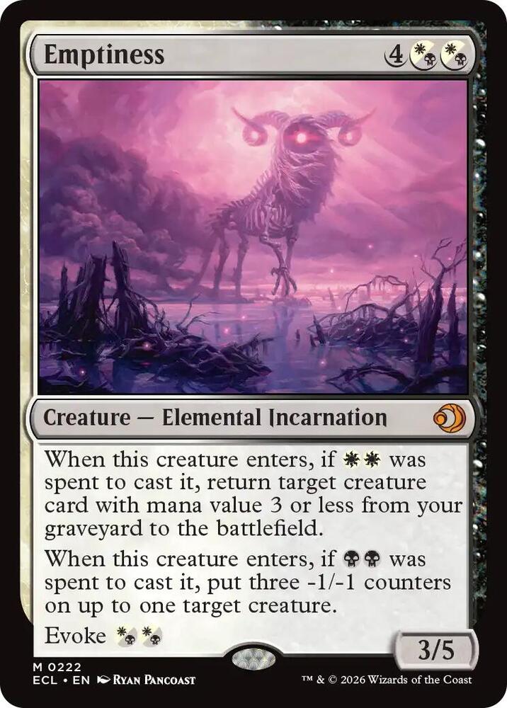 Emptiness #222 FOIL Lorwyn Eclipsed