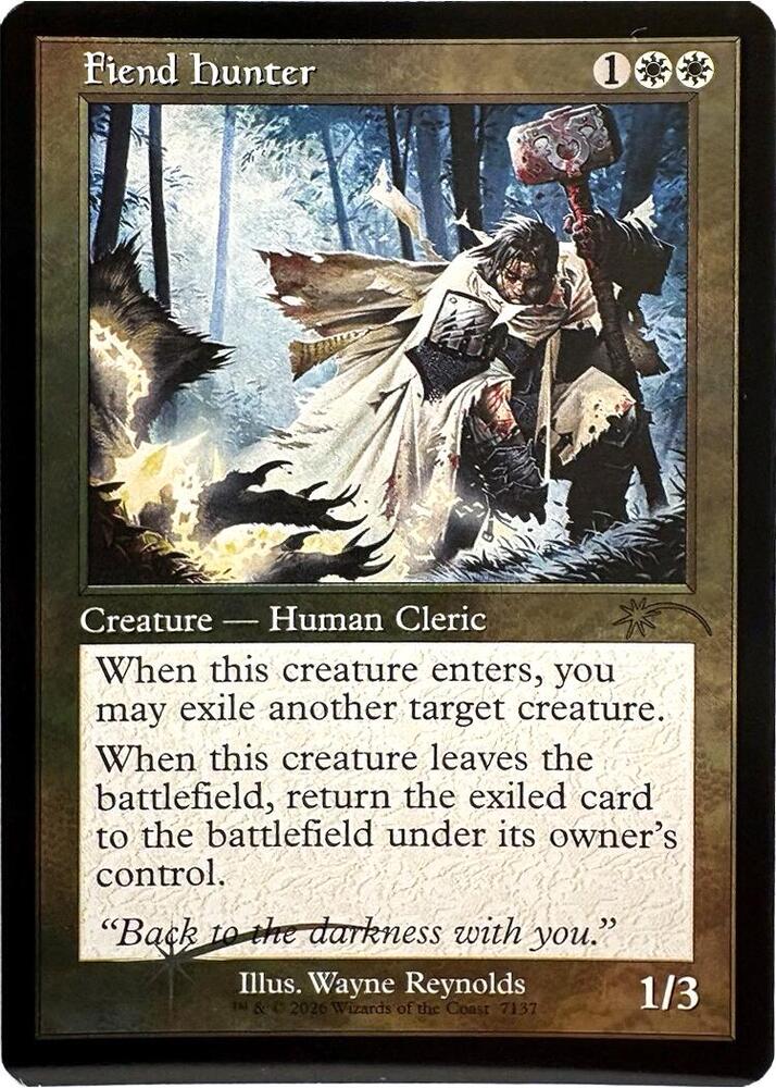 Fiend Hunter (Retro Frame) #7137 FOIL Secret Lair Drop Series
