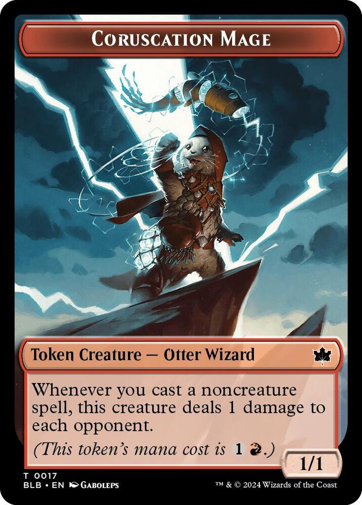 Food #27 // Coruscation Mage #17 Token FOIL Bloomburrow