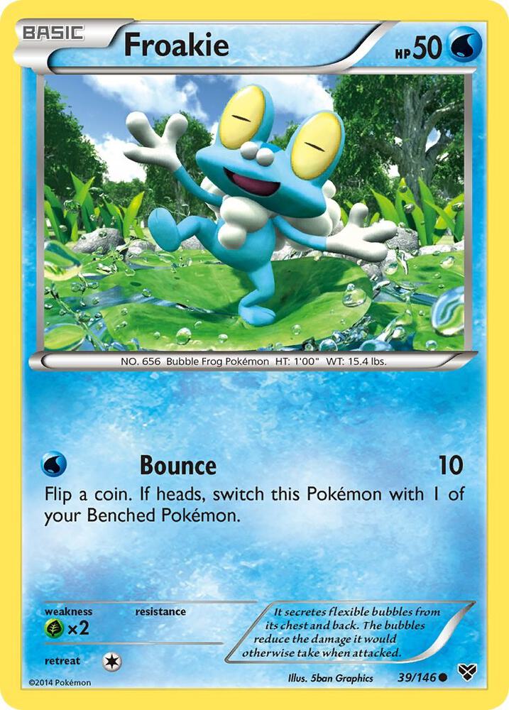 Froakie #39 REVERSE HOLOFOIL XY Base Set