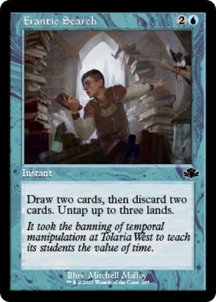 Frantic Search (Retro Frame) #285 Dominaria Remastered