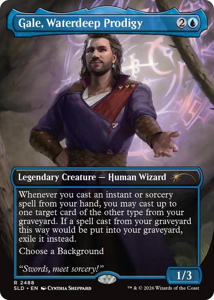 Gale, Waterdeep Prodigy #2488 FOIL Secret Lair Drop Series