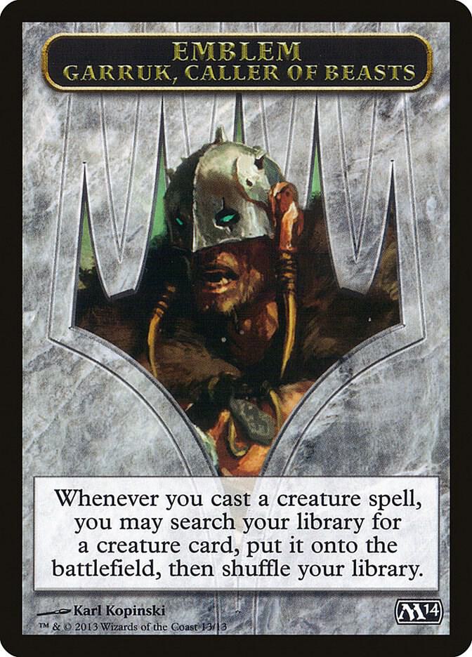Garruk, Caller of Beasts Emblem #13 Magic 2014