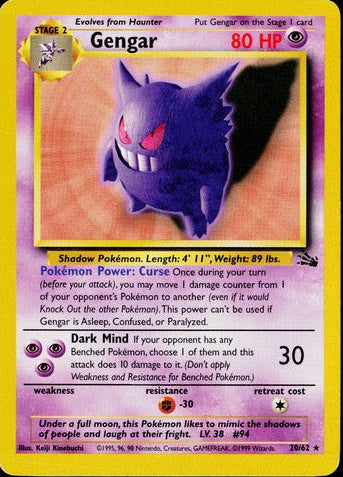 Gengar (Unlimited) #20 Fossil