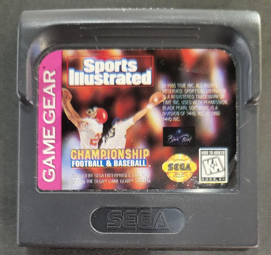 Game Gear Sports Illustrated Championship Football & Baseball
