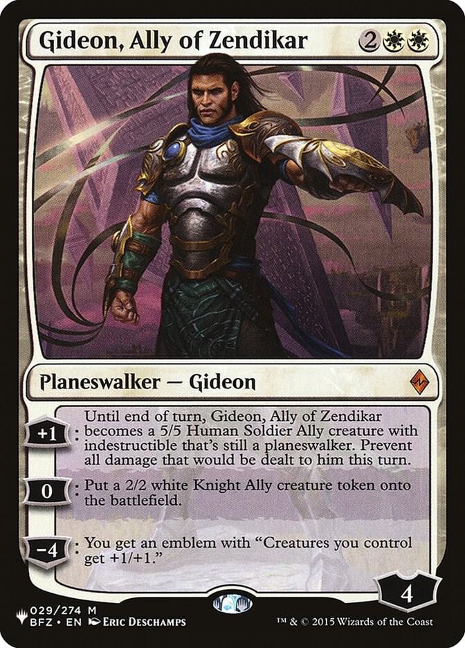Gideon, Ally of Zendikar #29 The List Reprints