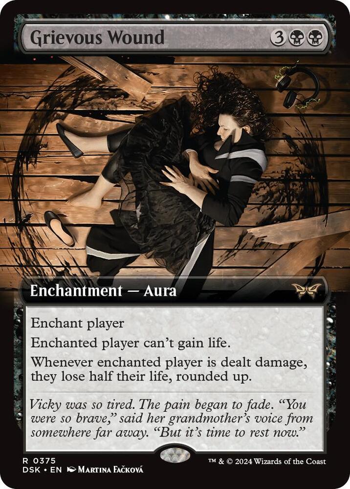 Grievous Wound #375 (Extended Art) Duskmourn: House of Horror