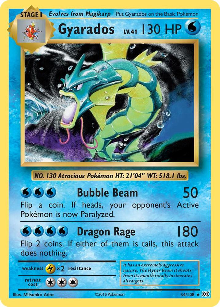 Gyarados #34 HOLOFOIL XY - Evolutions