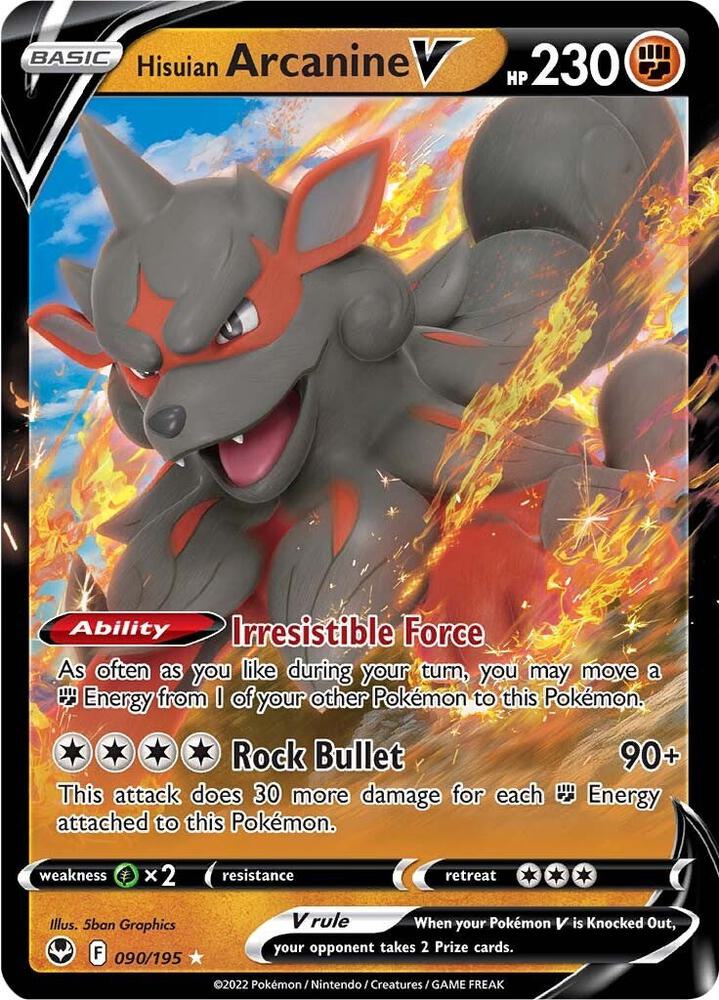 Hisuian Arcanine V #90 SWSH12: Silver Tempest