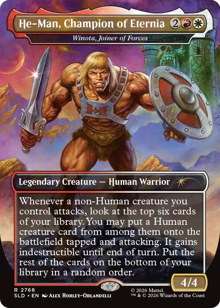 He-Man, Champion of Eternia (Winota, Joiner of Forces) #2768 FOIL Secret Lair Drop Series