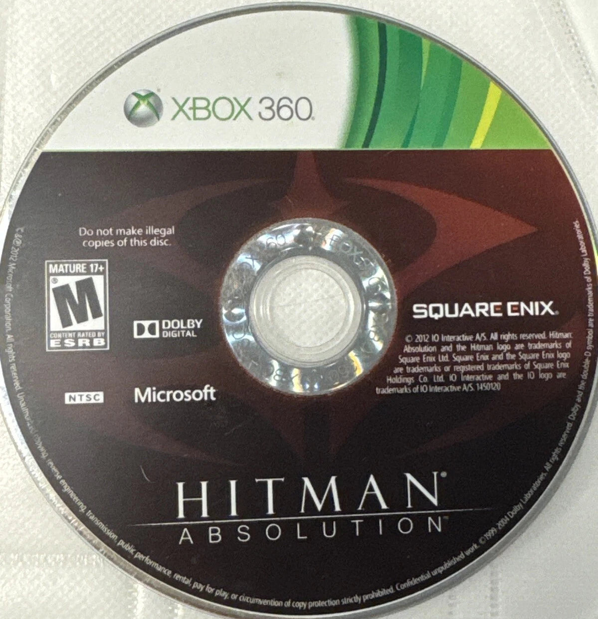 XB360 Hitman: Absolution (Disc Only)