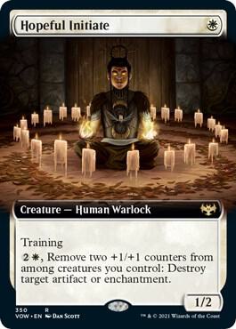 Hopeful Initiate #350 (Extended Art) Innistrad: Crimson Vow
