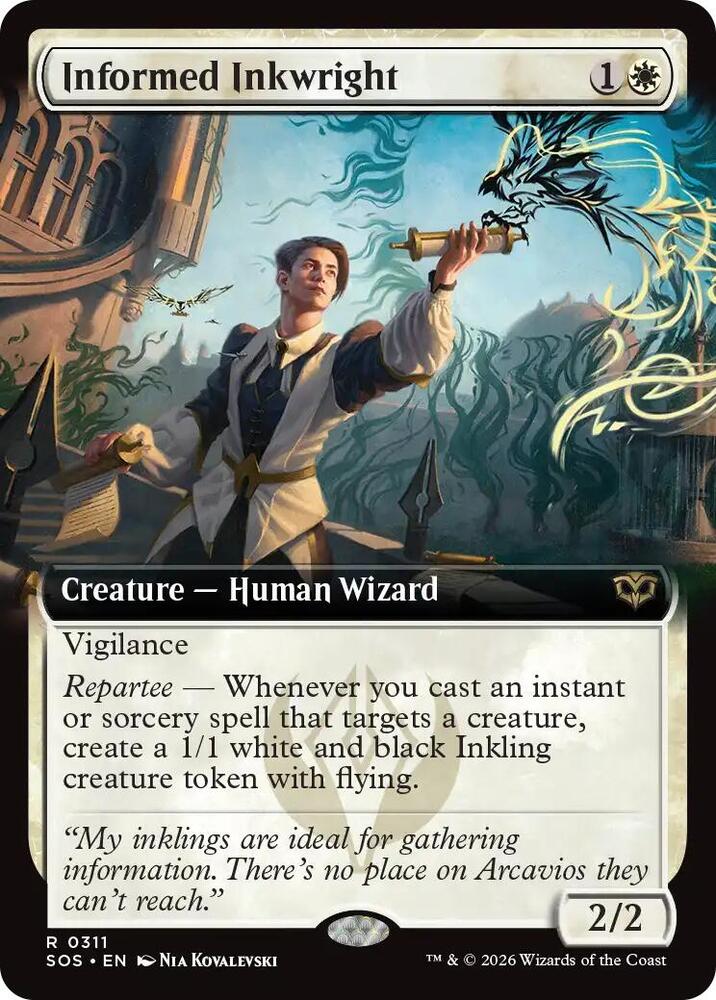 Informed Inkwright (Extended Art) #311 FOIL Secrets of Strixhaven