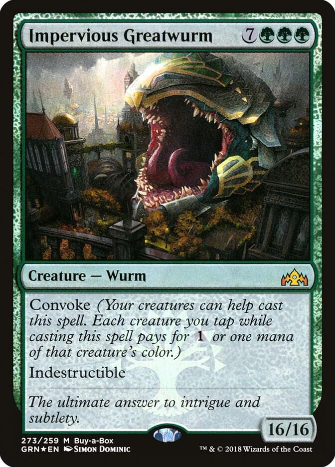 Impervious Greatwurm #273 FOIL Buy-A-Box Promos (Guilds of Ravnica)
