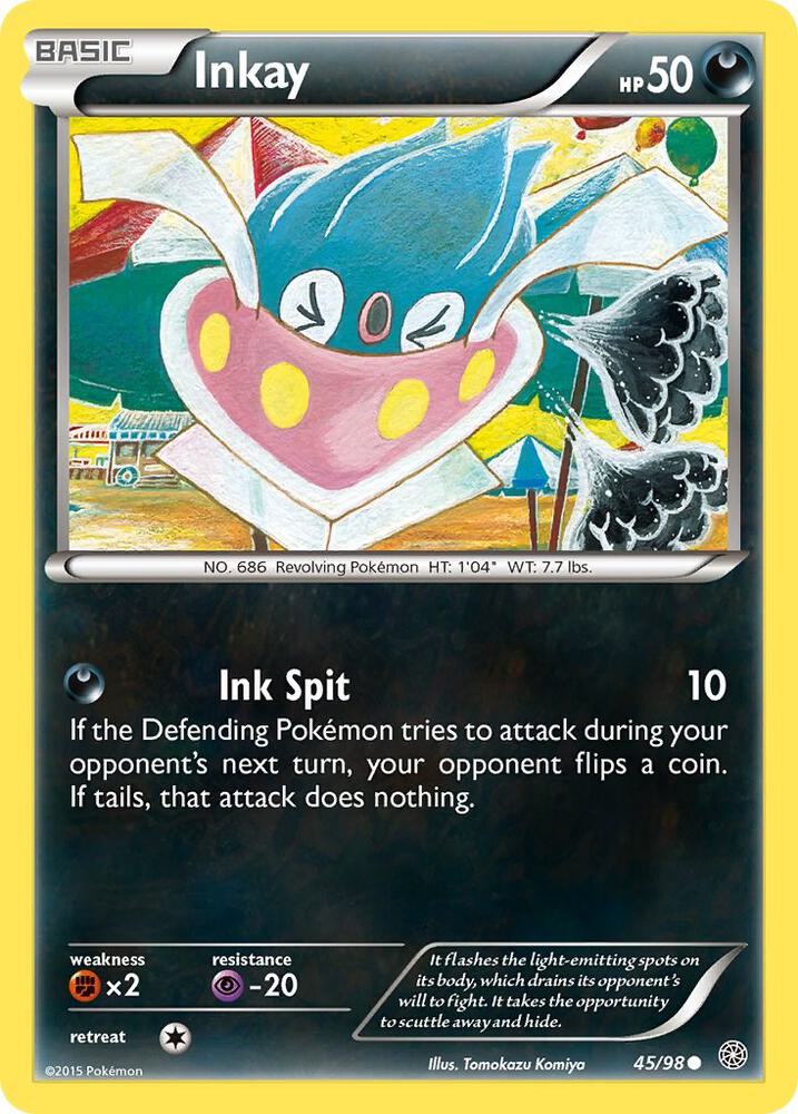 Inkay #45 REVERSE HOLOFOIL XY - Ancient Origins