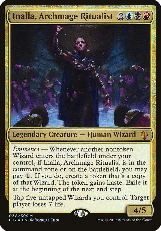 Inalla, Archmage Ritualist #38 FOIL Commander 2017 OVERSIZE card