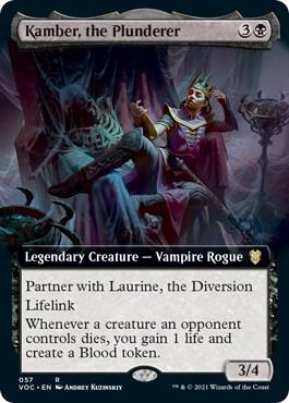 Kamber, the Plunderer #57 (Extended Art) Commander: Innistrad: Crimson Vow