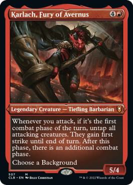 Karlach, Fury of Avernus #507 FOIL ETCHED Commander Legends: Battle for Baldur's Gate