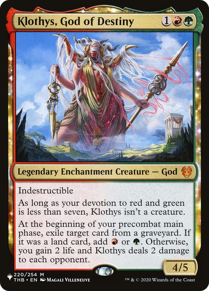 Klothys, God of Destiny #220 The List Reprints
