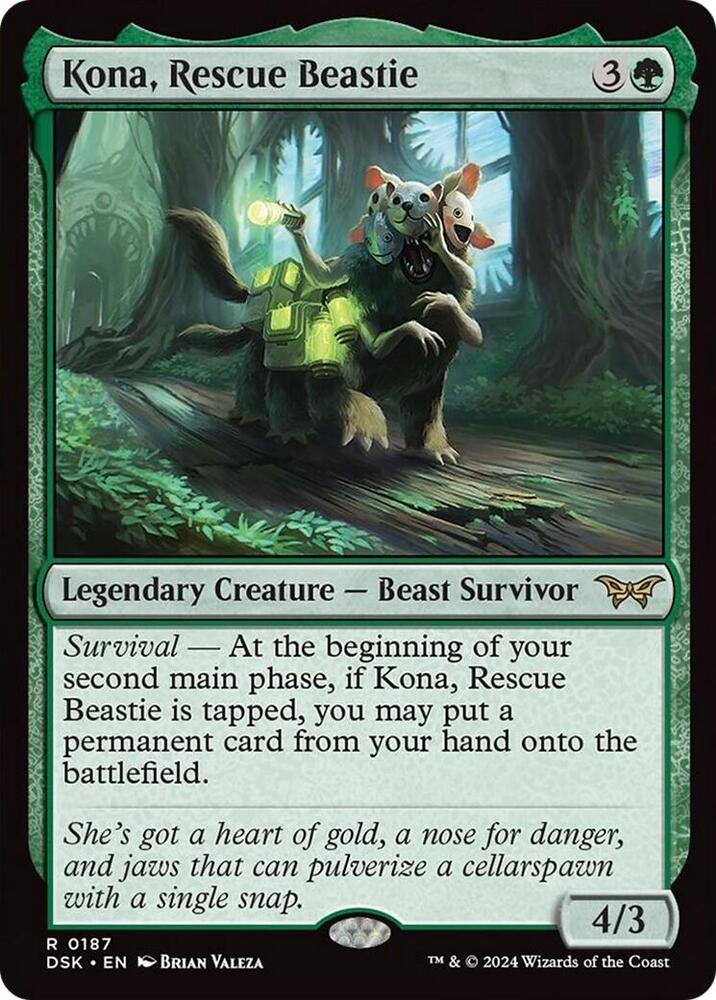 Kona, Rescue Beastie #187 FOIL Duskmourn: House of Horror